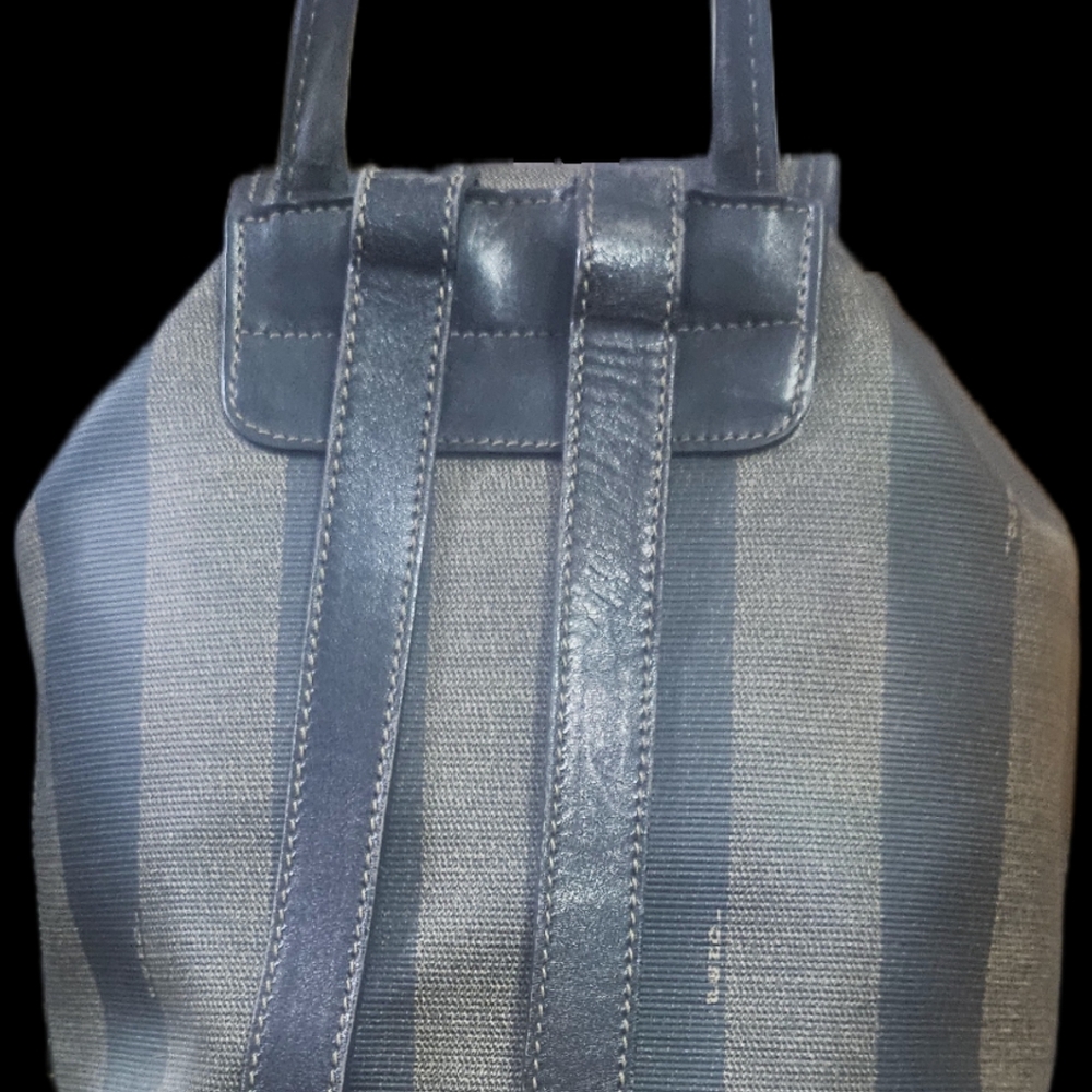 EUC Fendi "Pequin" Striped Mini Backpack - Picture 11 of 12
